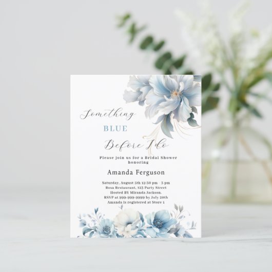 Etwas Blau bevor ich Blumendusche mache (Stehend Vorderseite)