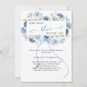 Etwas Blau bevor ich Blumendusche mache Einladung (Vorderseite)