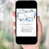 Etwas Blau bevor ich Blumendusche mache Einladung