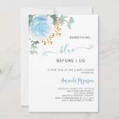 Etwas Blau bevor ich Blumendusche mache Einladung (Vorderseite)