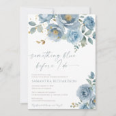 Etwas Blau, bevor ich Blumenkohl-Brautparty mache Einladung (Vorderseite)