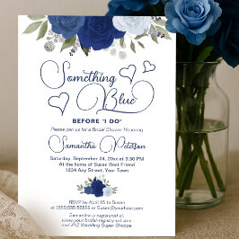 Etwas Blau bevor ich Boho Brautparty mache Einladung