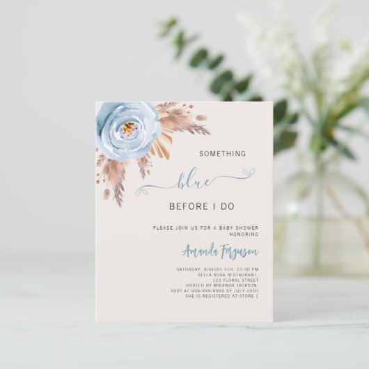 Etwas Blau bevor ich Boho Bridal Dusche tue (Stehend Vorderseite)