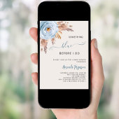 Etwas Blau bevor ich Boho Bridal Dusche tue Einladung