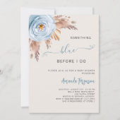 Etwas Blau bevor ich Boho Bridal Dusche tue Einladung (Vorderseite)