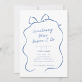 Etwas Blau, bevor ich Bow Brautparty Einladung (Vorderseite)