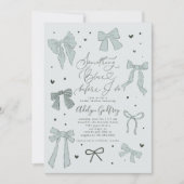 Etwas Blau, bevor ich Bow Brautparty Einladung (Vorderseite)