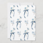 Etwas Blau, bevor ich Bow Brautparty Einladung (Rückseite)