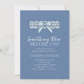 Etwas Blau, bevor ich Bow Brautparty Einladung (Vorderseite)