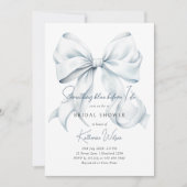 Etwas Blau, bevor ich Bow Brautparty Einladung (Vorderseite)