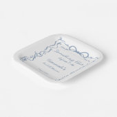 Etwas Blau, bevor ich Bow Brautparty Pappteller (Gewinkelt)