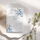 Etwas Blau, bevor ich Brautparty Arch mache Einladung