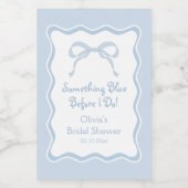 Etwas Blau, bevor ich Brautparty Champagne Weinetikett (Einzelnes Label)