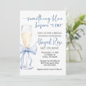 Etwas Blau, bevor ich Brautparty einladen Einladung (Stehend Vorderseite)