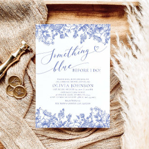 Etwas Blau, bevor ich Brautparty einladen Einladung