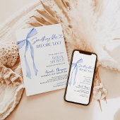 Etwas Blau, bevor ich Brautparty einladen Einladung