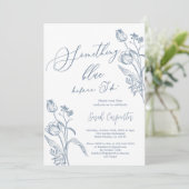 Etwas Blau, bevor ich Brautparty-Einladung Einladung (Stehend Vorderseite)