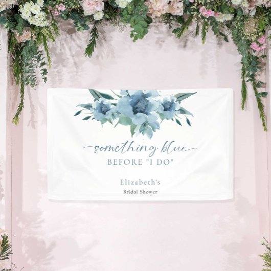 Etwas Blau, bevor ich Brautparty floral Banner