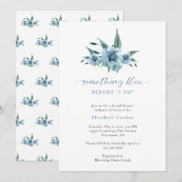 Etwas Blau, bevor ich Brautparty floral Einladung