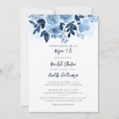 Etwas Blau, bevor ich Brautparty floral Einladung (Vorderseite)