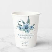 Etwas Blau, bevor ich Brautparty floral Pappbecher (Vorderseite)