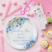 Etwas Blau bevor ich Brautparty florale tun Pappteller (Party)