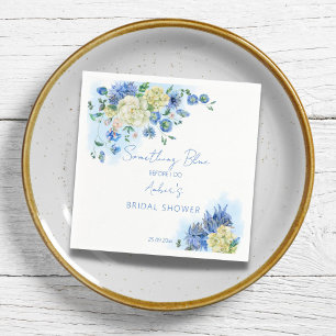 Etwas Blau bevor ich Brautparty florale tun Serviette