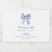 Etwas Blau, bevor ich Brautparty Labels Schaumweinetikett (Einzelnes Label)