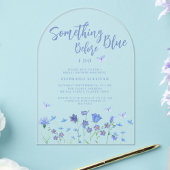 Etwas Blau bevor ich Brautparty mache Acryleinladungen