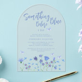 Etwas Blau bevor ich Brautparty mache Acryleinladungen