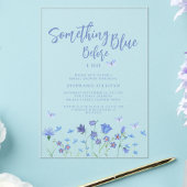 Etwas Blau, bevor ich Brautparty mache Acryleinladungen