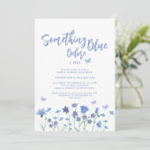 Etwas Blau, bevor ich Brautparty mache Einladung (Stehend Vorderseite)