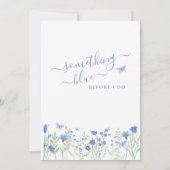 Etwas Blau, bevor ich Brautparty mache Einladung (Rückseite)