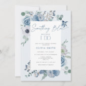 Etwas Blau bevor ich Brautparty mache Einladung (Vorderseite)