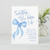 Etwas Blau, bevor ich Brautparty mache Einladung (Stehend Vorderseite)