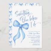 Etwas Blau, bevor ich Brautparty mache Einladung (Vorne/Hinten)