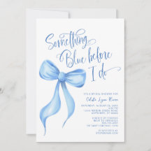 Etwas Blau, bevor ich Brautparty mache