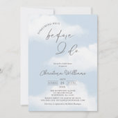 Etwas Blau, bevor ich Brautparty mache Einladung (Vorderseite)
