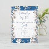 Etwas Blau, bevor ich Brautparty mache Einladung (Stehend Vorderseite)