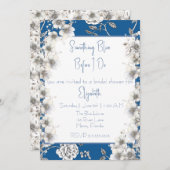 Etwas Blau, bevor ich Brautparty mache Einladung (Vorne/Hinten)