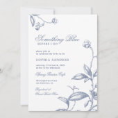 Etwas Blau bevor ich Brautparty mache Einladung (Vorderseite)