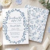 Etwas Blau, bevor ich Brautparty mache Einladung