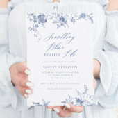 Etwas Blau, bevor ich Brautparty mache Einladung