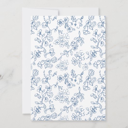 Etwas Blau, bevor ich Brautparty mache Einladung (Rückseite)