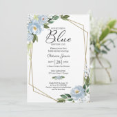 Etwas Blau, bevor ich Brautparty mache Einladung (Stehend Vorderseite)