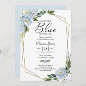 Etwas Blau, bevor ich Brautparty mache Einladung (Vorne/Hinten)