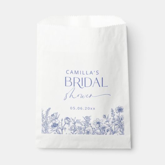 Etwas Blau, bevor ich Brautparty mache Geschenktütchen (Vorderseite)