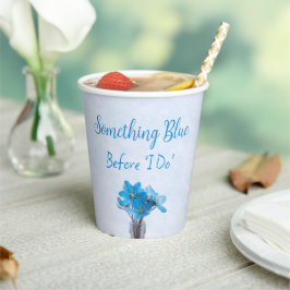 Etwas Blau, bevor ich Brautparty mache Pappbecher
