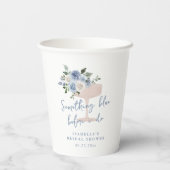 Etwas Blau bevor ich Brautparty mache Pappbecher (Rückseite)