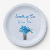 Etwas Blau, bevor ich Brautparty mache Pappteller (Vorderseite)